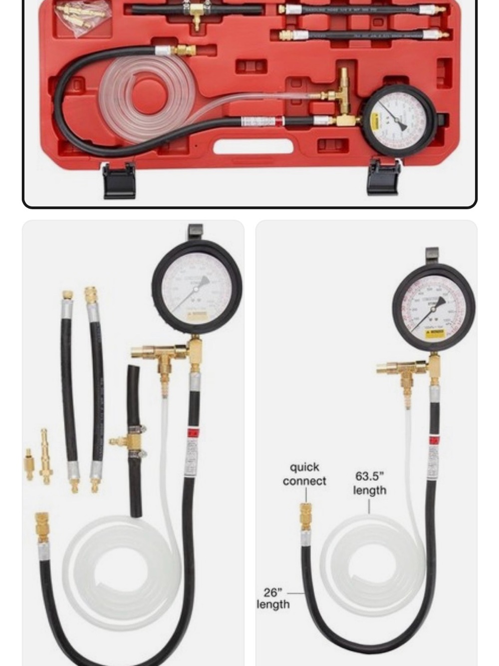OEM Red Fuel Injection Pressure Tester Kit - Picture 2 of 4
